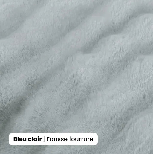 Housse de canapé d’angle en fausse fourrure (2 parties)