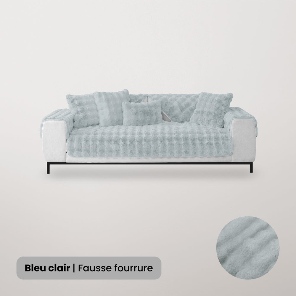 Housse de canapé en fausse fourrure