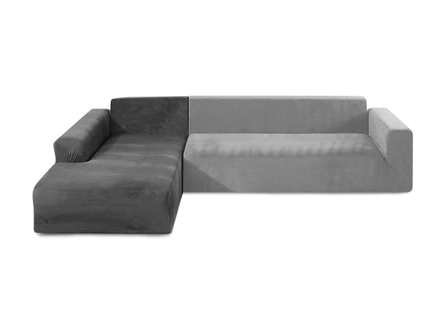 Housse de canapé d’angle (2 parties)