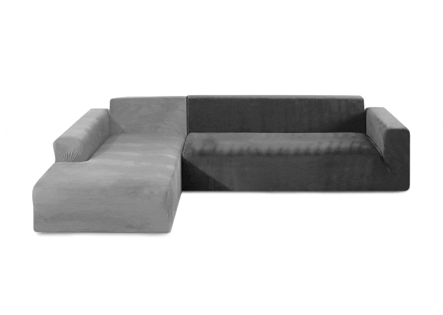 Housse de canapé d’angle (2 parties)