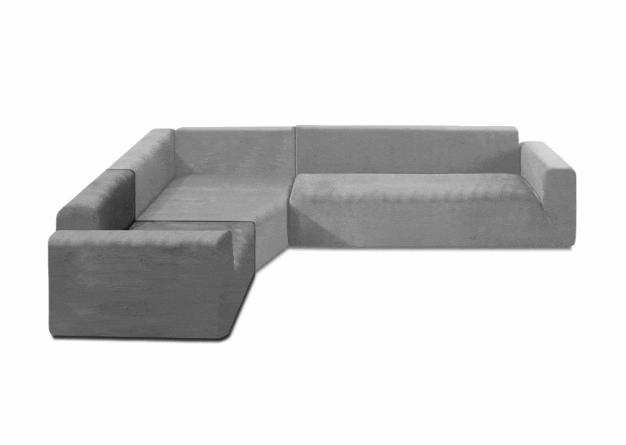 Housse de canapé d’angle (3 parties)