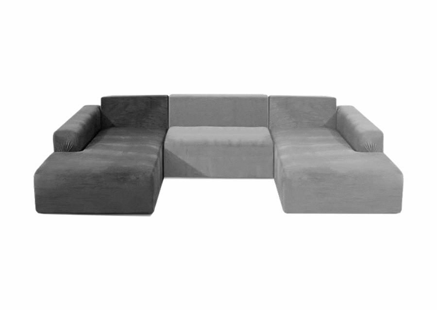 Housse de canapé panoramique (3 parties)