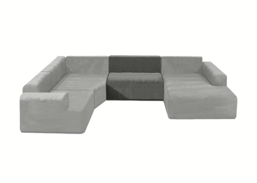 Housse de canapé panoramique (4 parties)