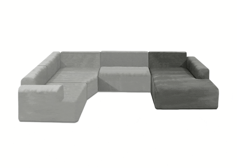 Housse de canapé panoramique (4 parties)