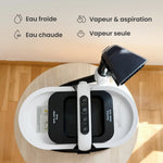 Quatre modes : eau froide, eau chaude, vapeur et aspiration, vapeur seule