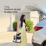 LuxeSteam Pro de 5 kg transporté jusqu'à la voiture